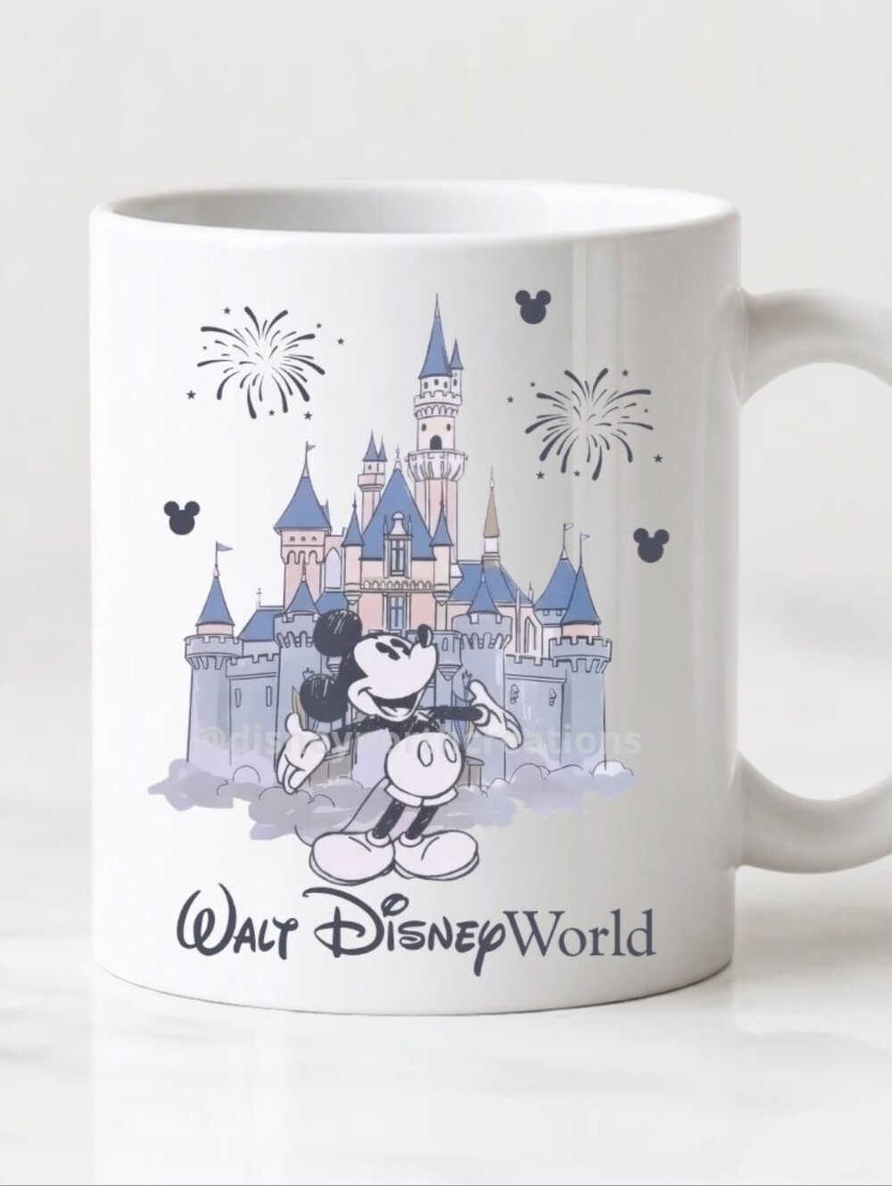 Disney Castle and Mickey Mouse Ceramic Mug